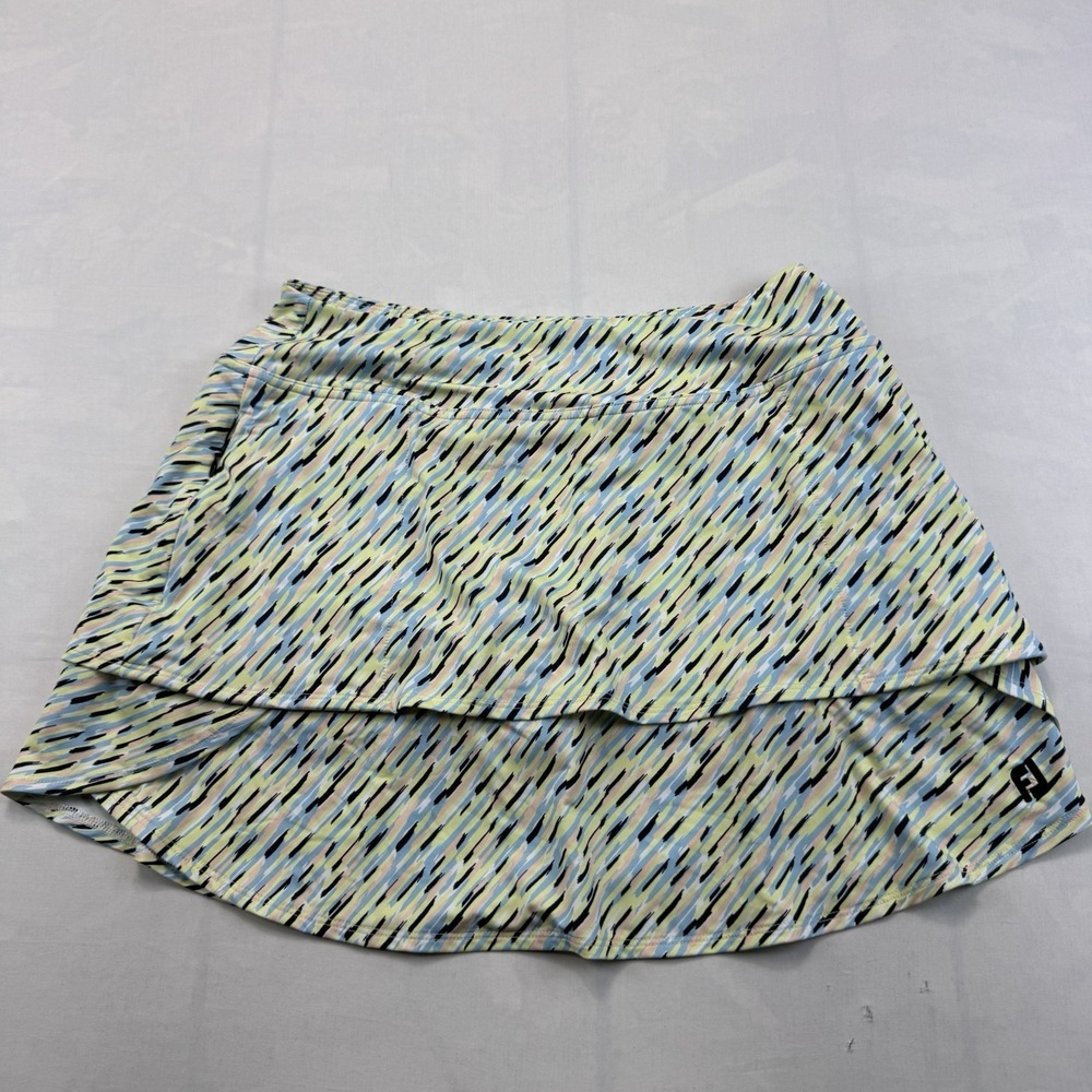 FootJoy Women's Medium Multicolor Abstract Print Ruffle Golf Tennis Skort